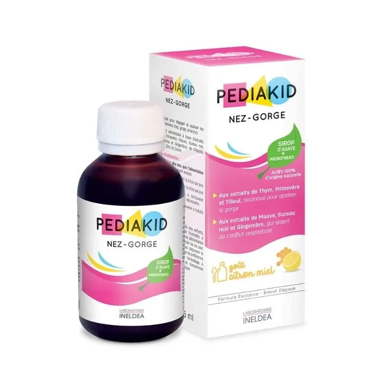 Pediakid Nez-Gorge sirop pentru raceala cu miere si lamaie (nas