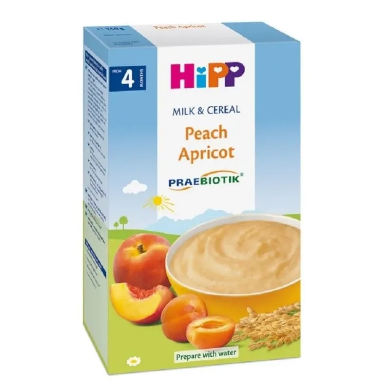 Hipp Lapte și Cereale cu Piersici și Caise