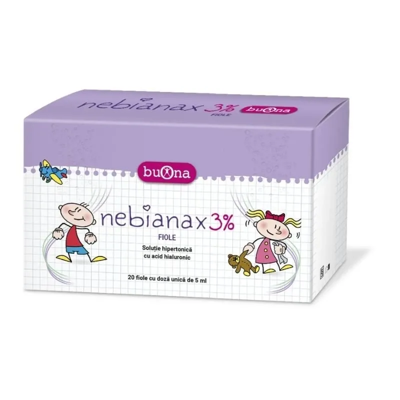 Nebianax Fiole cu Solutie salina hipertonica 3%