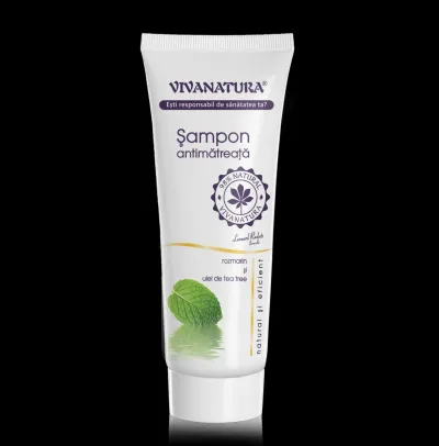 Sampon antimatreata rozmarin si ulei de tea-tree, 250 ml, Vivanatura