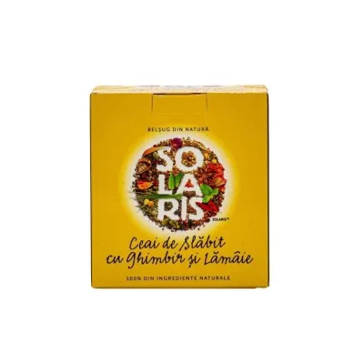 SOLARIS Ceai de slabit cu ghimbir si lamaie, 20 doze 