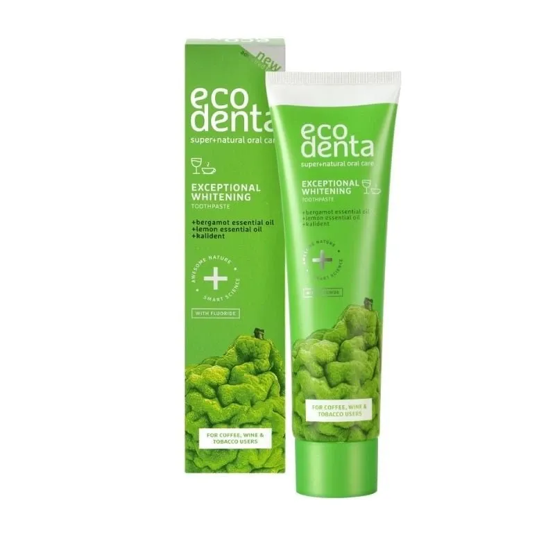 Ecodenta Pasta de dinti pentru albire cu bergamot