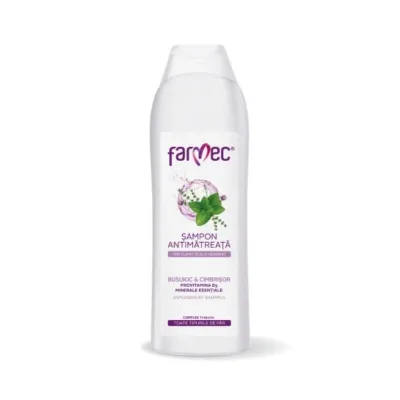 Farmec Sampon Antimatreata cu extract de Busuioc si Cimbrisor, 400ml