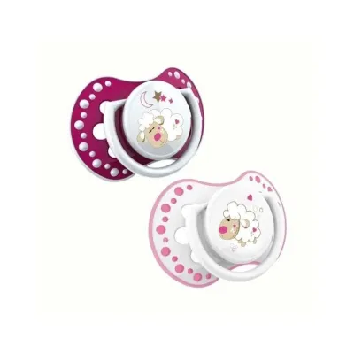 LOVI Suzeta Silicone Dynamic Night&Day fata 22/810, Oita, 3-6 luni, 2 bucati 