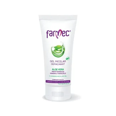 Farmec Gel micelar demachiant Aloe Vera, 100ml