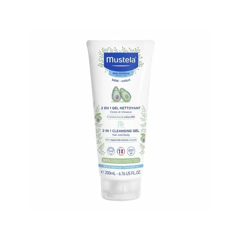 Mustela 2 in1 Gel de curatare Par si Corp