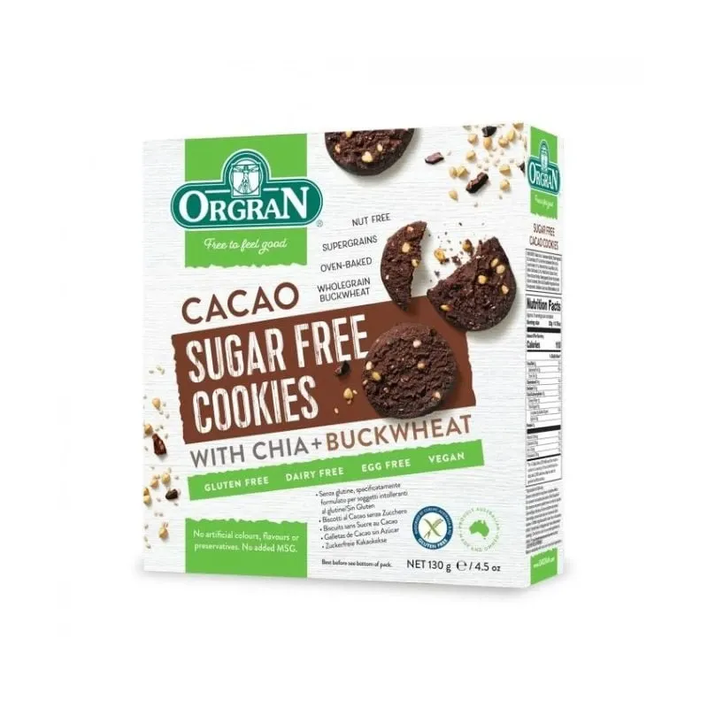 ORGRAN Biscuiti fara zahar cu Cacao