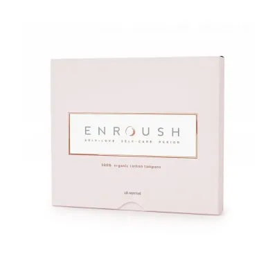 Enroush Tampoane Bumbac Organic Normale, 16 bucati