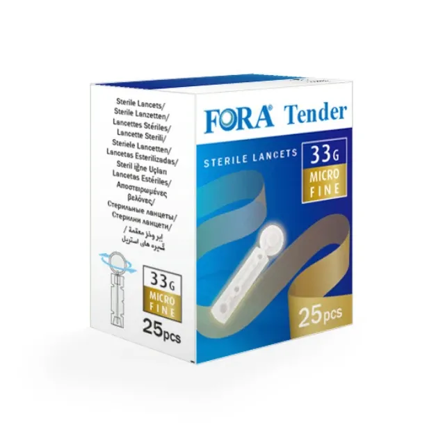Lancete sterile glicemie 33G Fora Tender