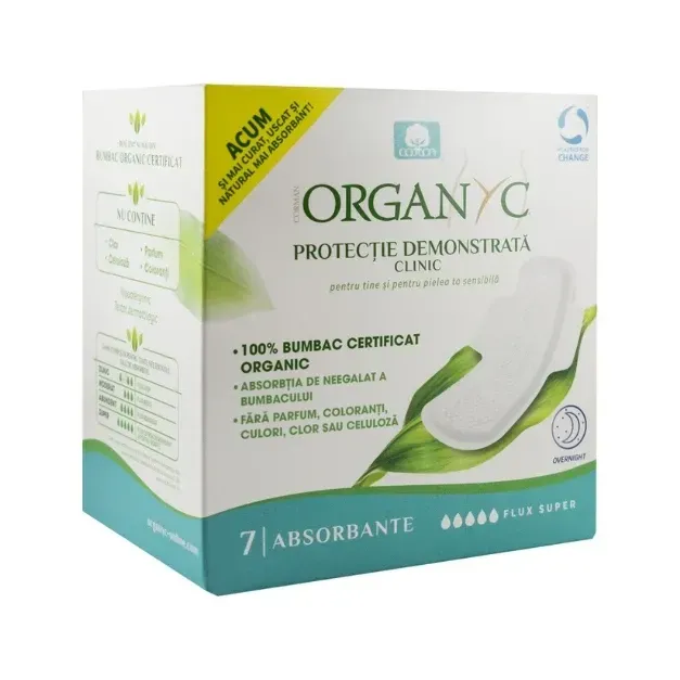 Absorbante intime din bumbac organic SuperFlow