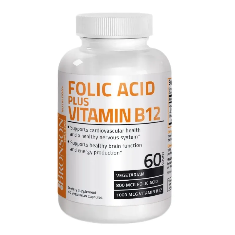 Acid Folic 800 mcg + Vitamina B12 1000 mcg