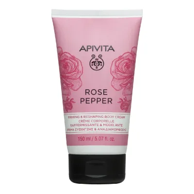 Crema corp cu trandafir si piper, 150 ml, Apivita 