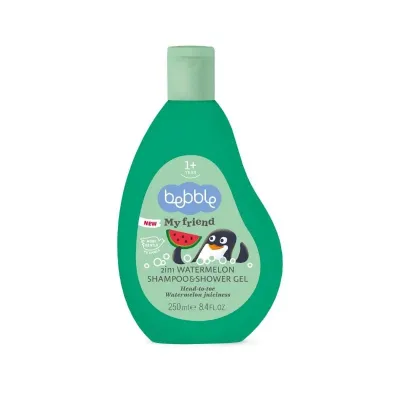 Sampon si gel de dus 2in1 My Friend, pepene verde, 250 ml, Bebble 
