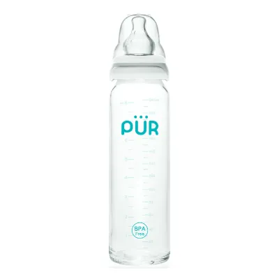 Biberon din sticla, 240ml, PUR 