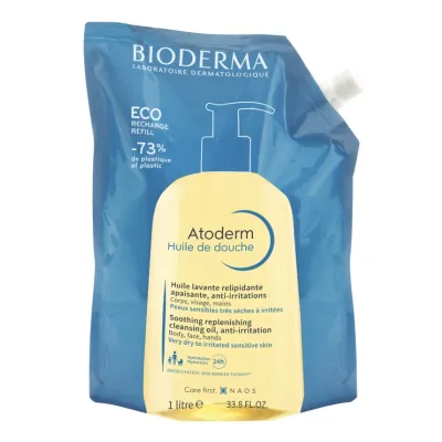 Rezerva Eco Ulei de dus Atoderm, 1L, Bioderma 