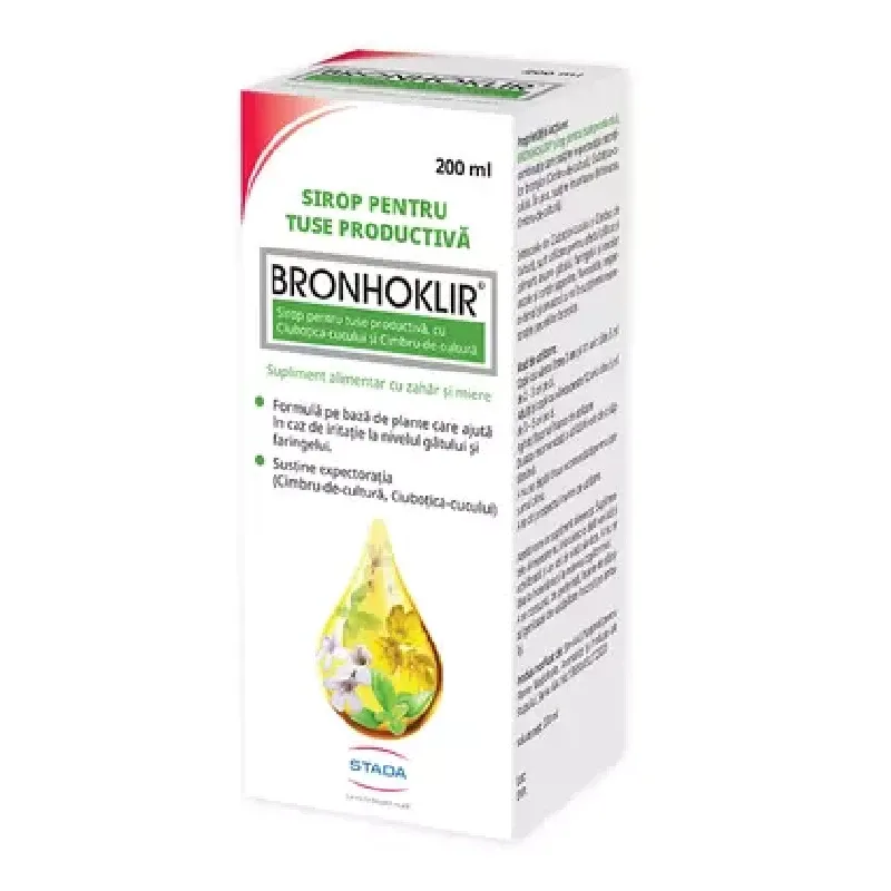 Sirop pentru tuse productiva Bronhoklir