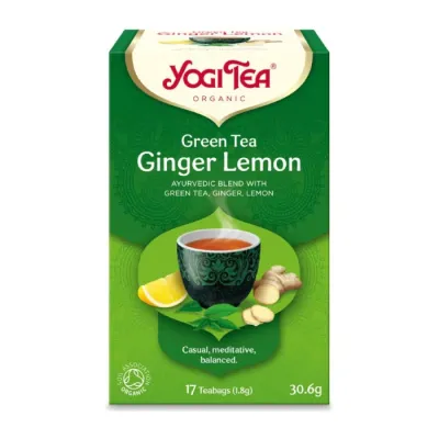 Ceai verde cu ghimbir si lamaie, 17 plicuri, Yogi Tea