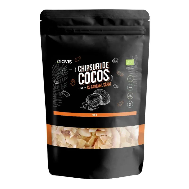 Chipsuri Eco de cocos cu caramel sarat