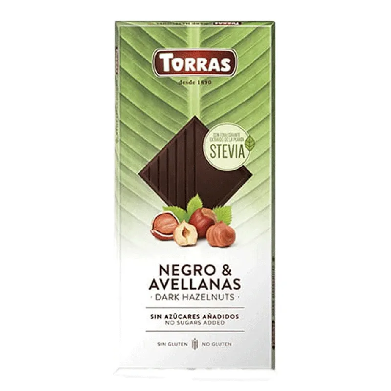 Ciocolata neagra cu alune si 54% cacao cu stevia
