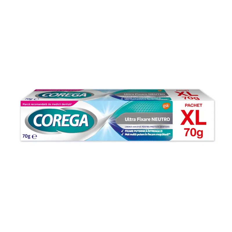 Crema adeziva pentru proteza dentara Ultra Fixare Neutro Corega