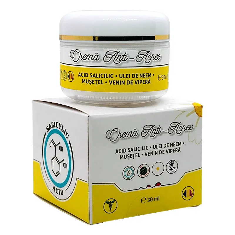 Crema anti-acnee cu venin de vipera