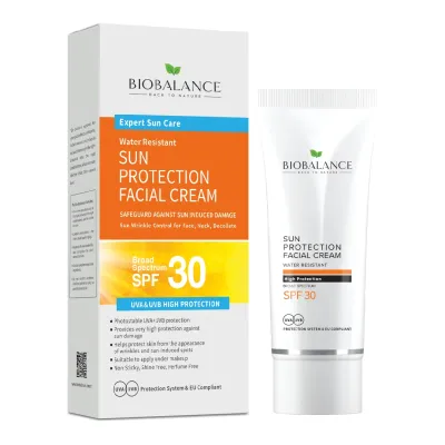 Crema protectie solara SPF30+ pentru fata, protectie foarte inalta UVA & UVB, 75 ml, Bio Balance