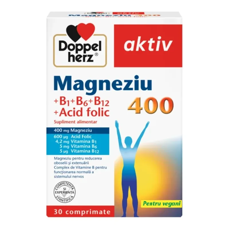 Magneziu 400+B1+B6+B12+Acid Folic