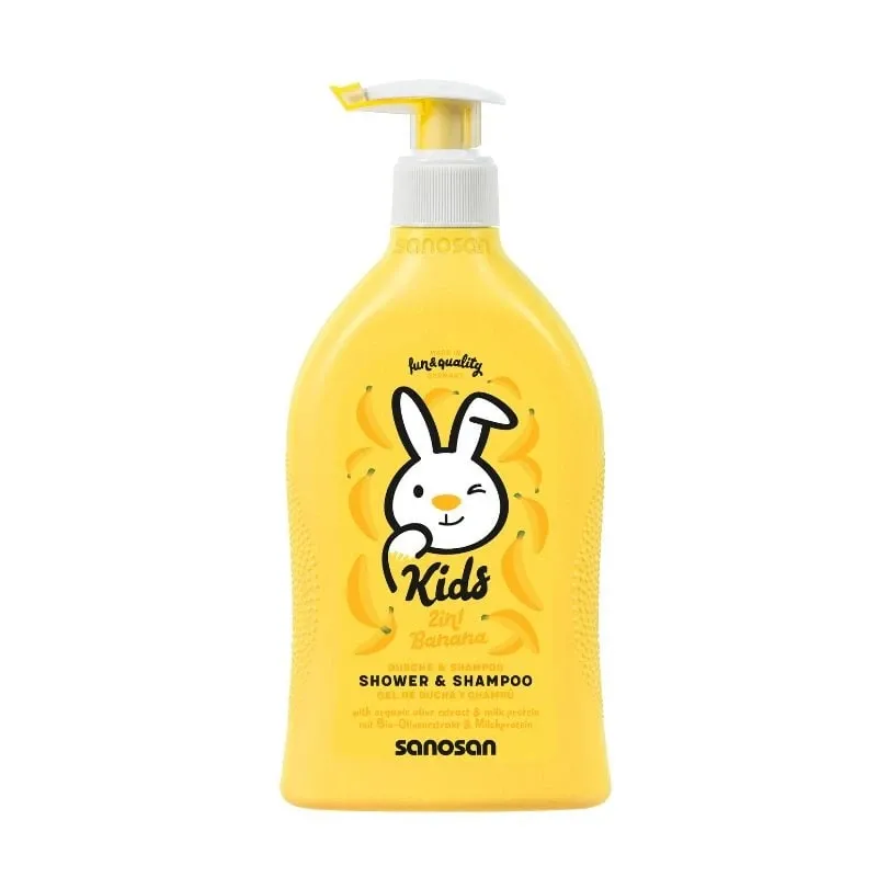 Gel de dus si sampon cu aroma de banane KIDS