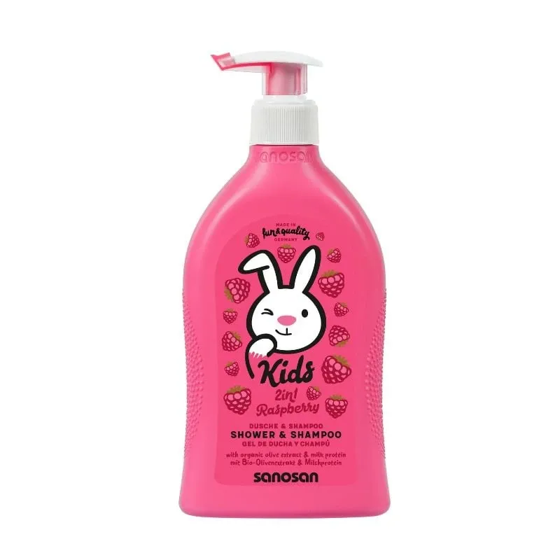 Gel de dus si sampon cu aroma de zmeura KIDS