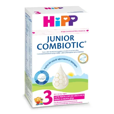 Lapte praf formula de crestere Junior Combiotic 3, 1an+, 500g, Hipp