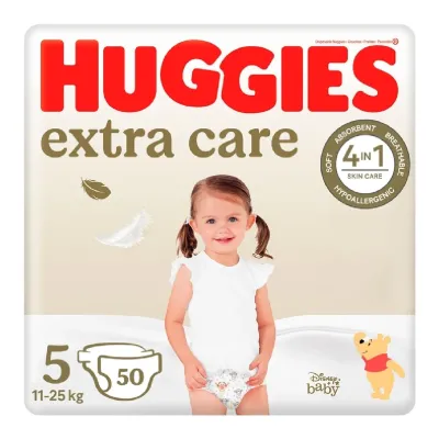 Scutece Extra Care Nr.5, 11-25kg, 50 bucati, Huggies 