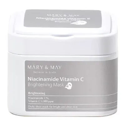 Masca tip servetel Niacinamide Brightening, 30 bucati, Mary and May