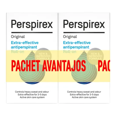 Pachet 2 bucati * Perspirex Original antiperspirant roll-on, 20 ml