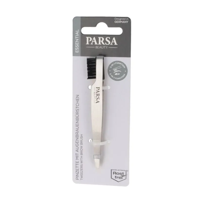 Penseta cu perie pentru sprancene 2 in 1