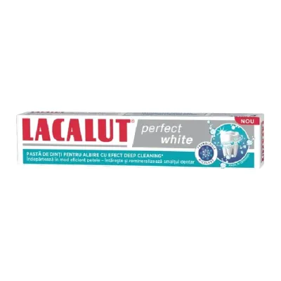 Pasta de dinti Lacalut Perfect White, 75ml, Zdrovit