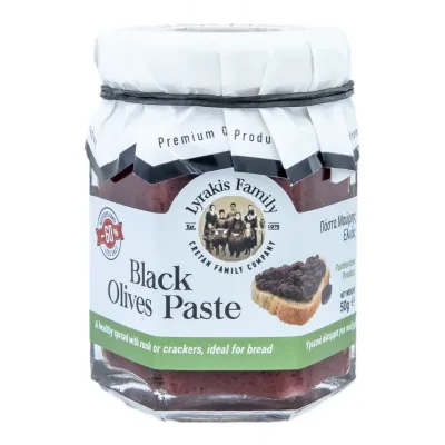 Pasta de masline negre, fara gluten, 170 g, Lyrakis 