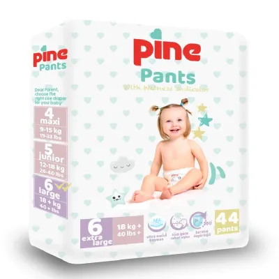 Scutece tip chilot Pants, 6 Extra Large, +18 kg, 44 bucati, Pine 