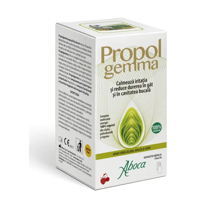 Propolgemma spray de gat fara alcool pentru adulti si copii