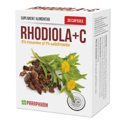 Rhodiola+C, 30 capsule, Parapharm