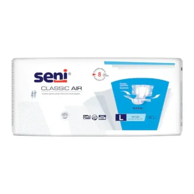 Scutece cu sistem inchis, Seni Classic Air x30 buc, L