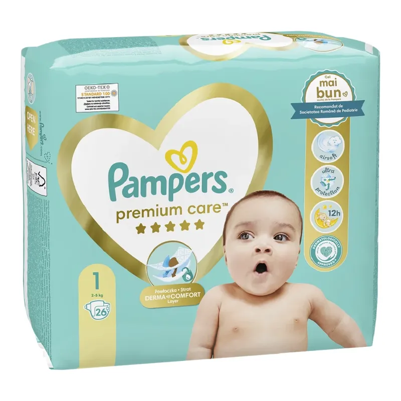 Pampers Scutece Premium Care Junior Marimea 1