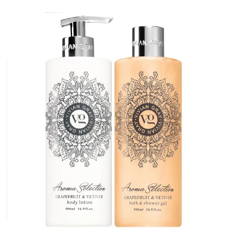 Set gel dus si Lotiune corp Grapefruit&Vetiver