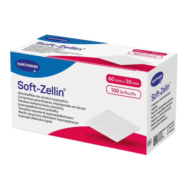 Tampoane impregnate cu alcool Soft-Zellin 60mm*30mm