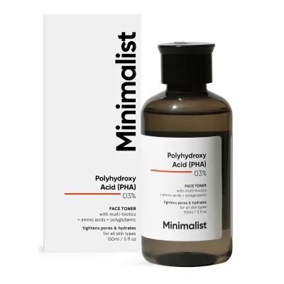 Toner exfoliant cu 3% acid PHA, 150 ml, Minimalist