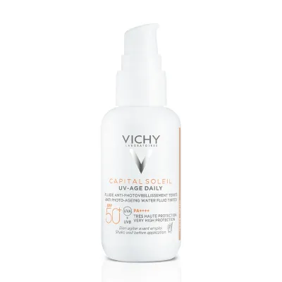 Fluid colorat SPF50+ Capital Soleil UV-Age, 40ml, Vichy