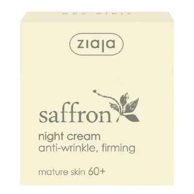 Crema de noapte antirid fermitate 60+, Saffron, 50 ml, ZIAJA 